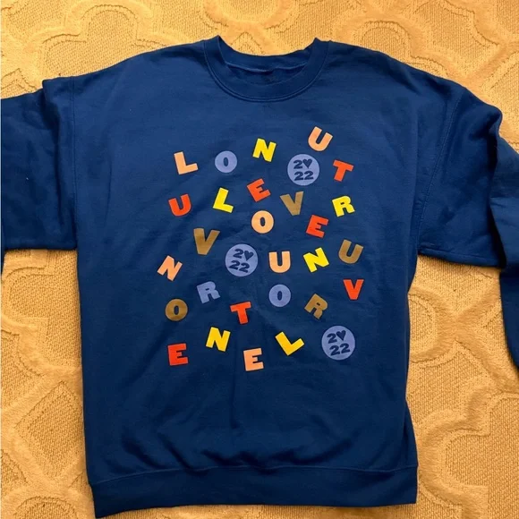 Colorful Graphic Women's Crew Neck Sweater - Picture 1 of 3